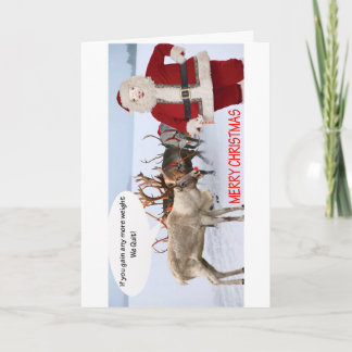 Cartão Feliz Natal! Porco como Papai Noel