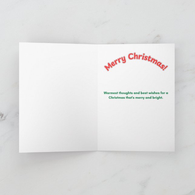 Cartão Feliz Natal - Presente da Raposa Ártica (Interior)