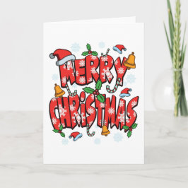 Cartão Feliz Natal - Presente da Temporada Festiva de Nat