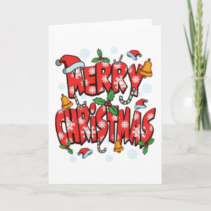 Cartão Feliz Natal - Presente da Temporada Festiva de Nat