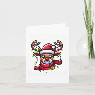 Cartão Feliz Natal Reindeer Família Homens Xmas Mulheres
