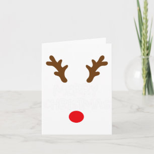 Cartão Feliz Natal Reindeer Homens de Combinação Familiar