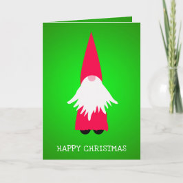 Cartão Feliz Natal Scandi Gnomo - personalizado