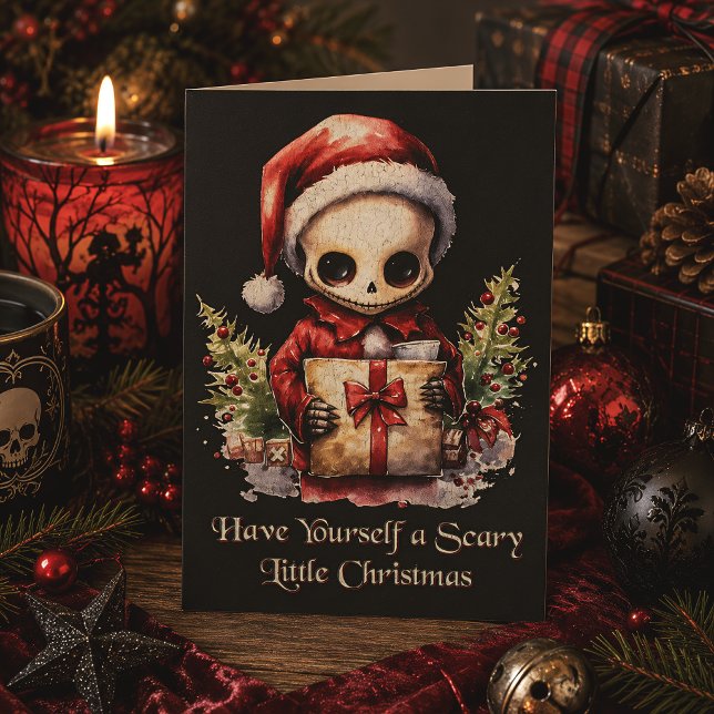 Cartão Feliz Natal Sombrio Gótico (Criador carregado)