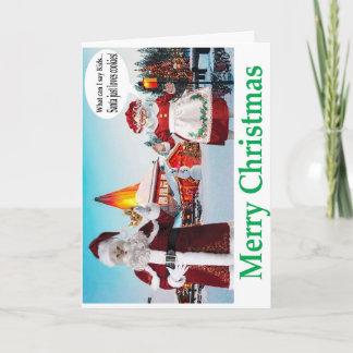 Cartão Feliz Natal. Sr e Sra CAT garras.