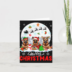 Cartão Feliz Natal Três Papais noeis Elf Reindeer Alemão
