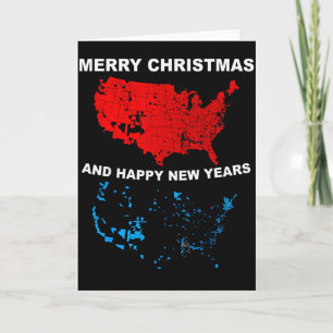 Cartão Feliz Natal Trump Vence Mapa Eleitoral de Trump´s 