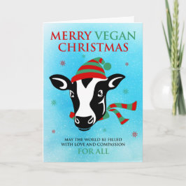 Cartão Feliz Natal Vegano (personalize a mensagem interna