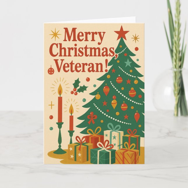 Cartão Feliz Natal Veterano  (Frente)