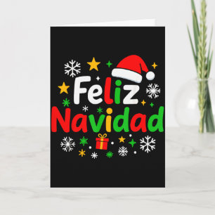 Cartão Feliz Navidad Camisa de Pijama, Fofa Espanhola Mex