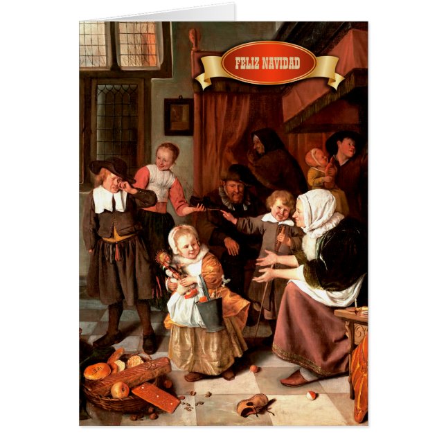 Cartão Feliz Navidad. Fine Art Spanish Christmas Cards (Frente)
