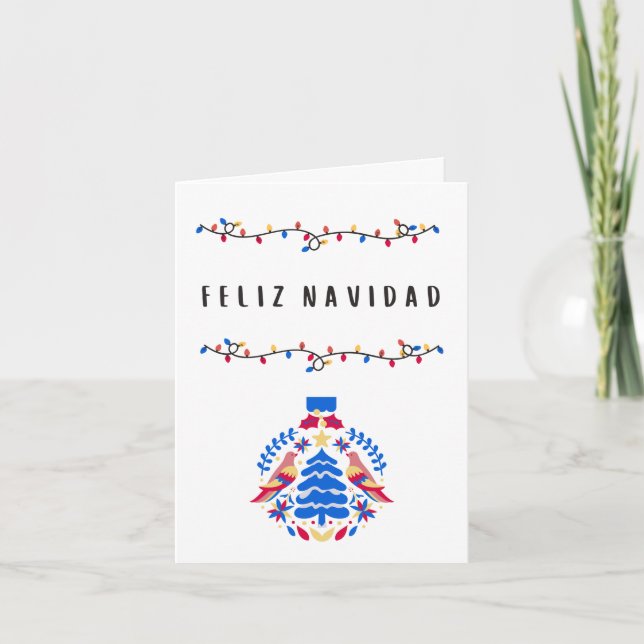Cartão Feliz Navidad Natal Mexicano em Espanhol (Frente)