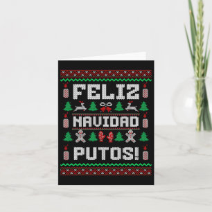 Cartão Feliz Navidad Putos Engraçado Molho de Natal Mexic