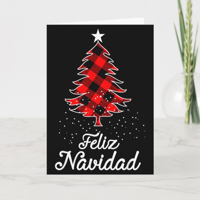 Cartão Feliz Navidad Shirts Family - Christmas Trees Buff (Frente)