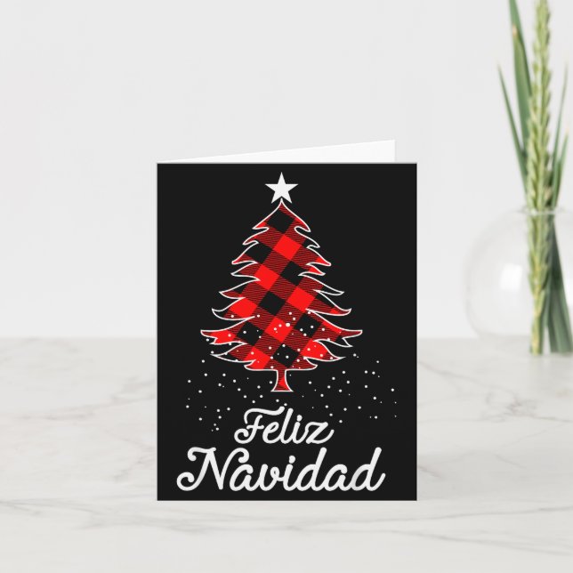 Cartão Feliz Navidad Shirts Family - Christmas Trees Buff (Frente)