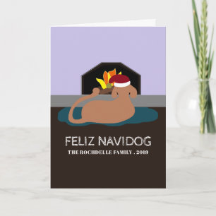 Cartão Feliz Navidog, Natal espanhol engraçado