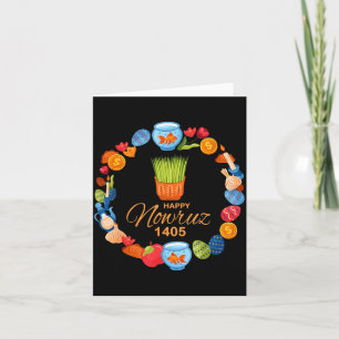 Cartão Feliz Nowruz 1405 Ano Novo Persa Sabzeh Nowruz