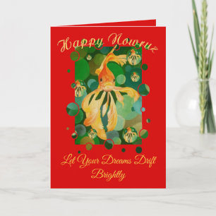 Cartão Feliz Nowruz Feliz Ano Novo Peixinho Dourado