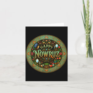 Cartão Feliz Nowruz para o Ano Novo Persa Norooz Homens M