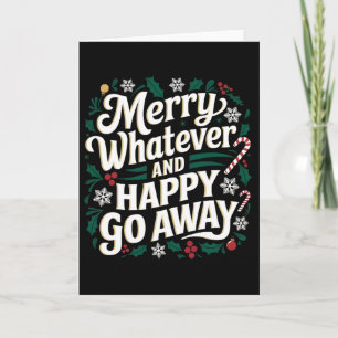 Cartão Feliz O Que Quer Que Seja E Feliz Saia Do Natal En