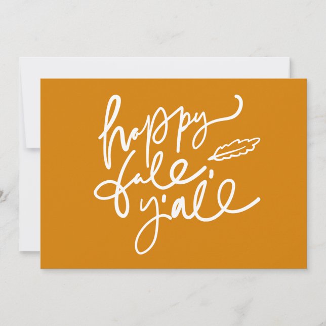 Cartão Feliz Outono para todos vocês (Frente)