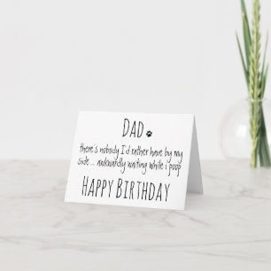 Cartão Feliz Pai de aniversário Engraçado Humor de cach