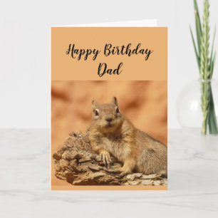 Cartão Feliz Pai de aniversário Padre Funny Squirrel Rela