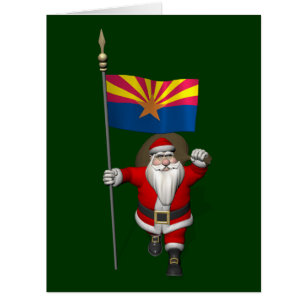 Cartão Feliz Papai Noel A Caminho Da Arizona