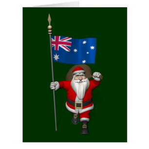 Cartão Feliz Papai Noel Visita Da Austrália