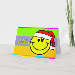 Cartão Feliz Papais noeis de Natal Sorrindo Carinho Sauda