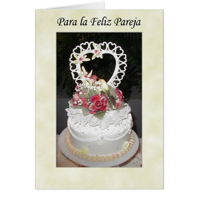 Cartão feliz pareja do la de para (Frente)
