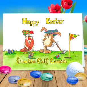 Cartão Feliz Páscoa para Golfistas por Nicole Janes