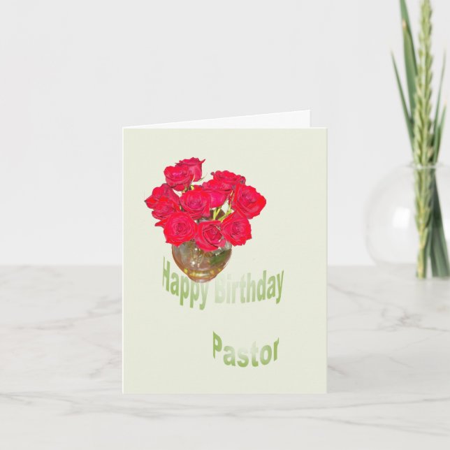 Cartão Feliz Pastor de Aniversário (Frente)