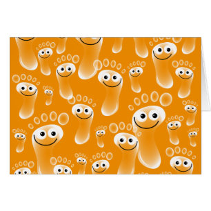 Cartão Feliz Pé Laranja