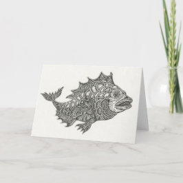 Cartão Feliz Peixe Notecard