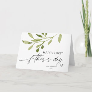 Cartão Feliz presente de primeiro Dia de os pais para mar