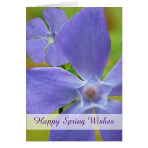 Cartão Feliz Primavera Flor de Vinha Roxo