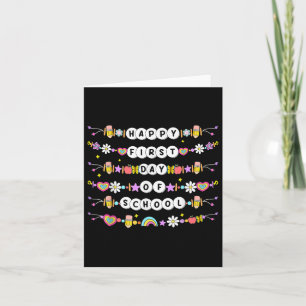 Cartão Feliz Primeiro Dia De Amizade Escolar Braceletes C