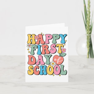 Cartão Feliz Primeiro Dia De Professores Da Escola Crianç