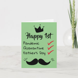 Cartão Feliz primeiro Dia dos Pais pandemia quarentena ve