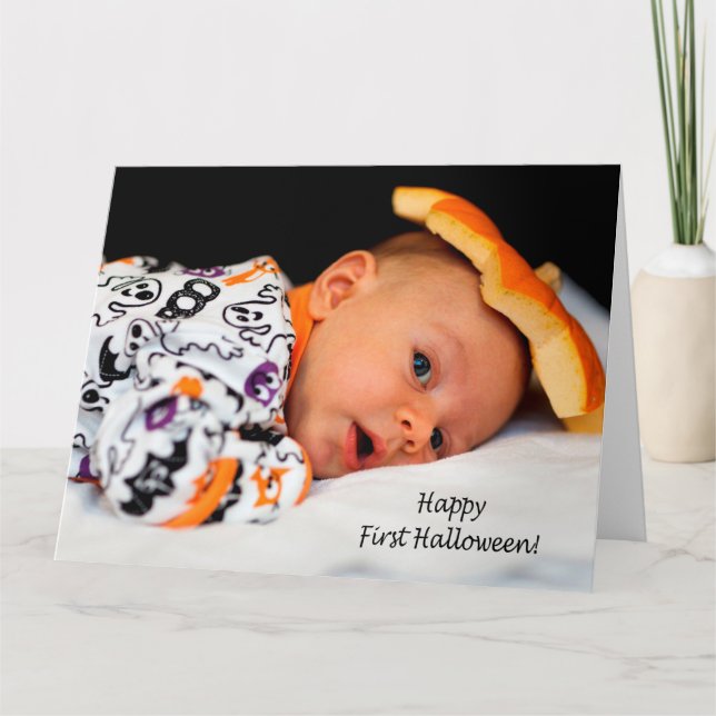 Cartão Feliz Primeiro Halloween! (Frente)