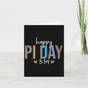 Cartão Feliz Professor de Matemática Pi Day Leopard Pi 3