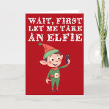 Feliz Pun De Natal Do Elf Deixe-Me Tomar Uma Elfie