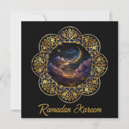 Cartão Feliz Ramadan Kareem E Eid Mubarak 2024