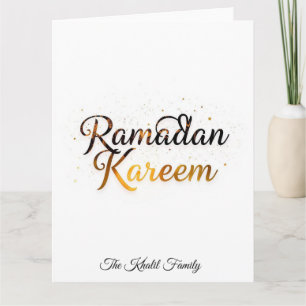 Cartão Feliz Ramadan Mubarak Ramadan Kareem Dourado Muçul