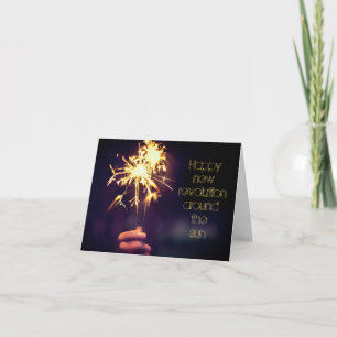 Cartão Feliz revolução à volta do sol