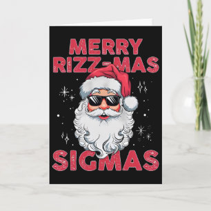 Cartão Feliz Rizz-mas Papais noeis Sigmas mergulha Holi d