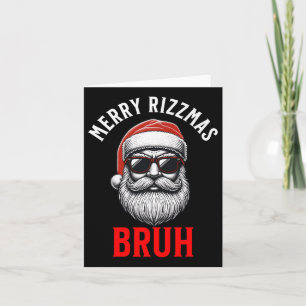Cartão Feliz Rizzmas Bruh Rizz Papais noeis de Natal