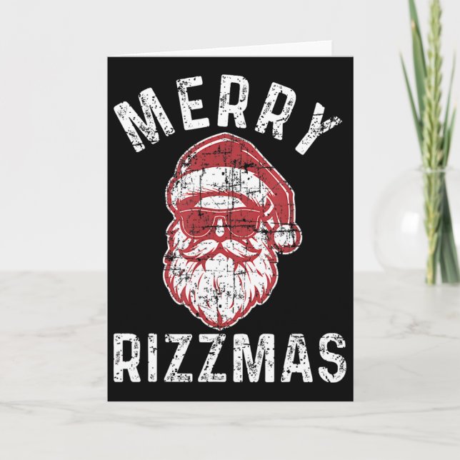 Cartão Feliz Rizzmas Divertido Papai Noel Rizz A Temporad (Frente)