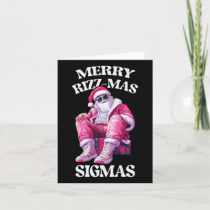 Cartão Feliz Rizzmas Sigmas Papai Noel Rizzler Jovens Cri